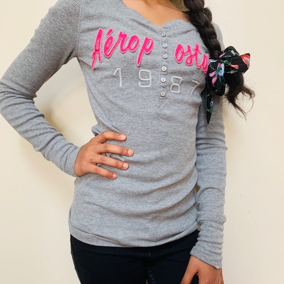 AEROPOSTALE ribbed long sleeve t-shirt - Picture 1 of 2